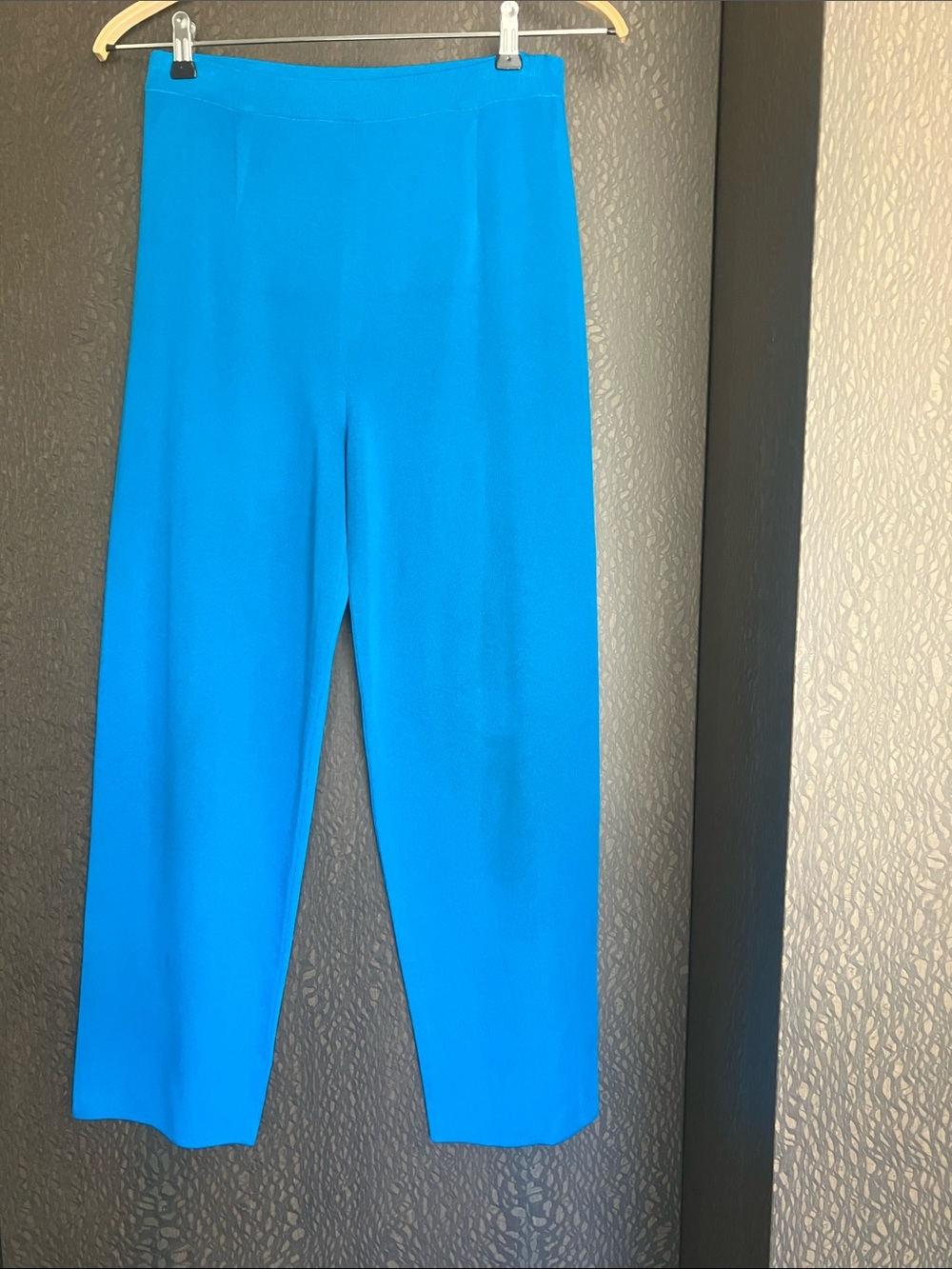 MISOOK Teal Straight Leg Acrylic Knit Pants Women’s Size M Petite